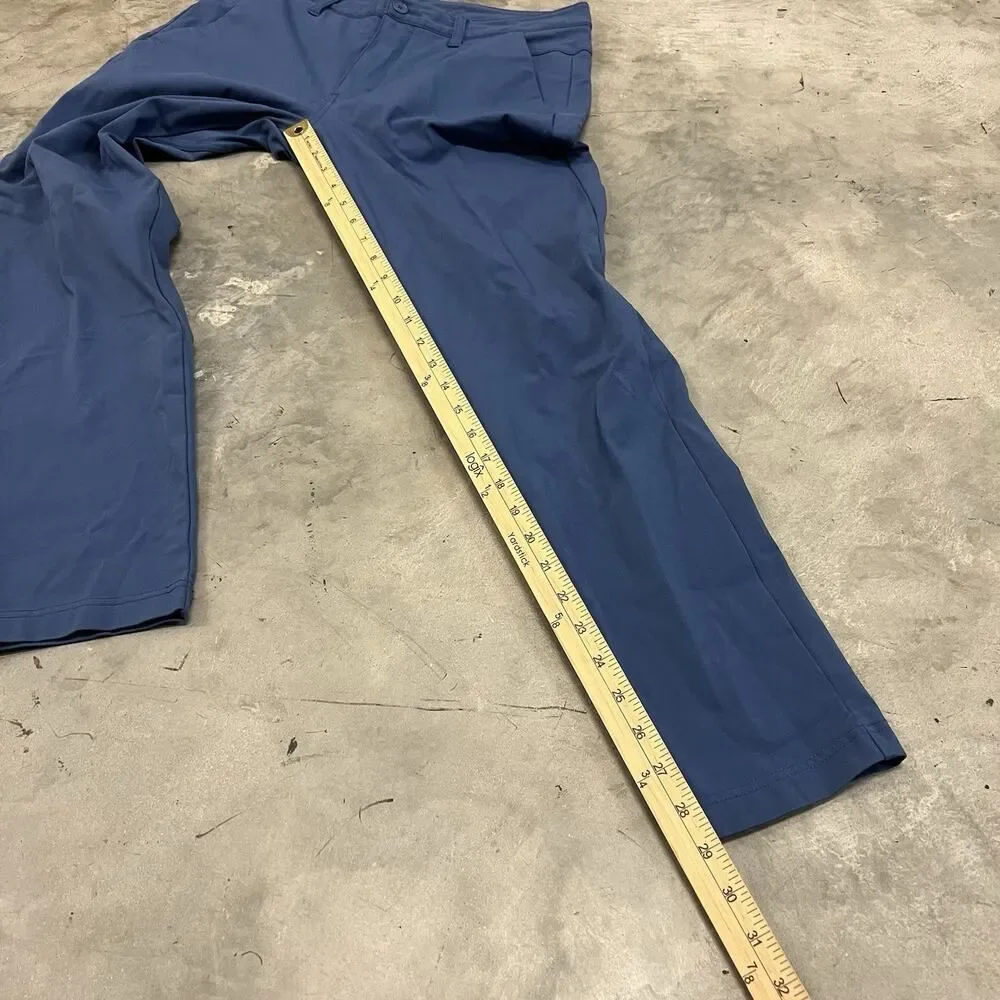 Bylt Everyday Pants 2.0 Medium Mens Blue Tapered Leg Nylon Blend Stretch 30x29